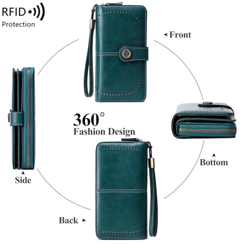 Anti-magnetic wallet, long zipper, women's wallet, large capacity clutch3