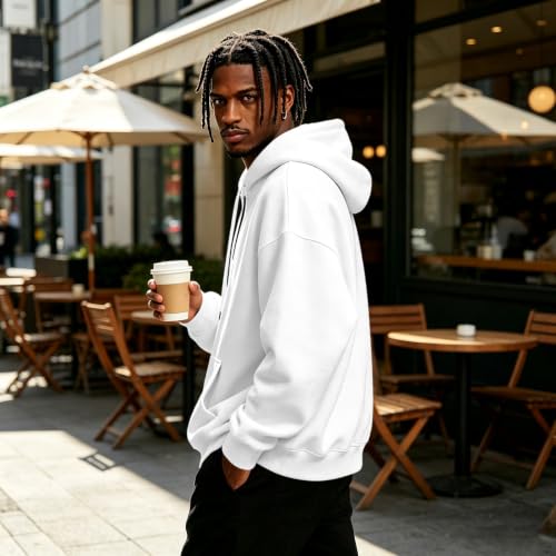 Fleece Hoodie Men Comfy Quarter Zip Pullover Sweatshirt Sweat Shirts - image 5