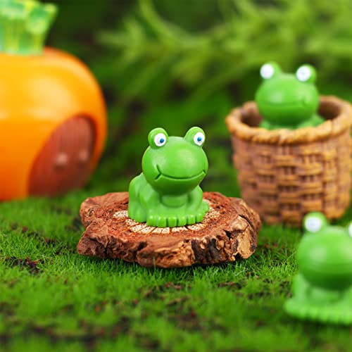 40 Pcs Cute Frog Miniature Figurines Resin Mini Frogs Moss Micro Landscape Blue-Eyed Frogs Animals Model Diy Craft Accessories For Home Garden Party Frog Cake Topper Decorations #TOP3