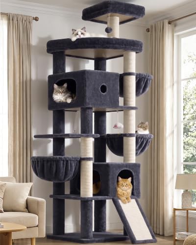 Globlazer F83C Pro Max Heavy Duty Maine Coon Cat Tree, 83in Tall ...