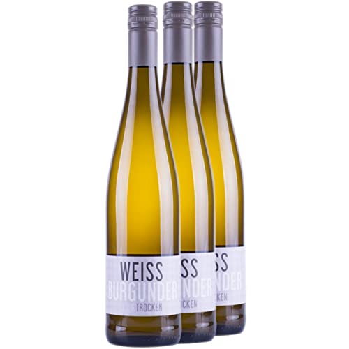 Nehrbaß - “Weißburgunder 2021” - Weißwein trocken 3 x á 0,75 Liter - Qualitätswein - Vegan - Aus Deutschland (Rheinhessen) - mit Schraubverschluss Cover