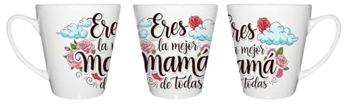 Imagen de MERCHANDMANIA Taza cónica frase bonita mejor mama del mundo dia de la madre conica personalizada