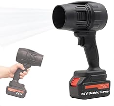 Cordless 24V Rechargeable Leaf Blower | Handheld Turbo Jet Air Blower for Yard, Patio & Car Cleaning | Lightweight Portable Dust Remover for Garden, Camping & Multi-Purpose Drying