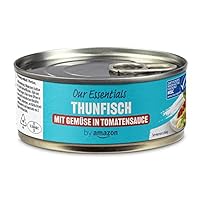 by Amazon Thunfischstücke mit Gemüse in Tomatensauce, 150g (1er-Pack)