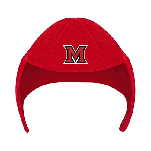 College Baby Infant & Toddler Chin Strap Beanie, Miami Ohio Redhawks Logo, Unisex, Red, 12-24 Months