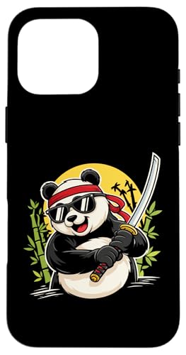 Samurai Panda With Katana Sunglasses Funny �X�}�z�P�[�X iPhone 16 Pro Max �p