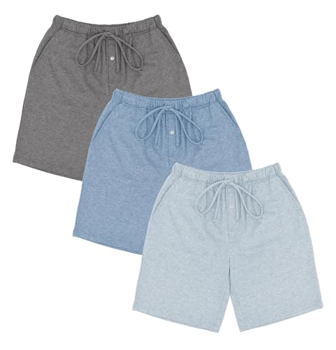 Andrew Scott Men's Executive Soft Peach Fleece Sleep Shorts |All Season Drawstring Lounge Pj Jams |Multi Packs