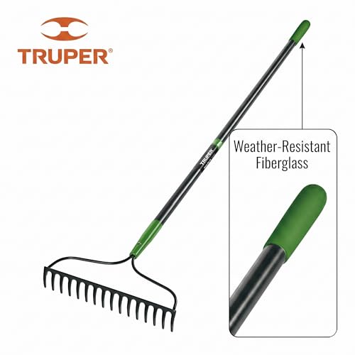 Rastrillo Truper Tru Tough 16 púas, mango fibra 60 pulg miniatura 4