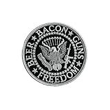 DoLife Attached Beer Bacon Guns Freedom Patch - Made in USA - Morale Patches Patches for Backpacks America