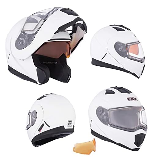Snowmobile Helmet Modular Flip Up RSV XSmall CKX Tranz 1.5 Solid Mat White X-Small