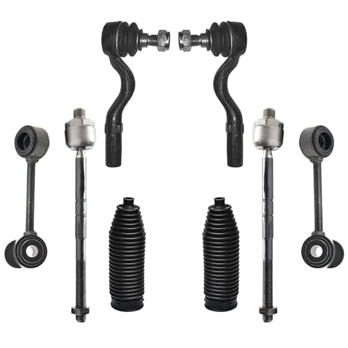Image of Detroit Axle - RWD Front End Suspension Kit for Mercedes-Benz E320 E420 E430 E55 AMG, Upper Control Arms Ball Joints Lower Control Arms Lower Ball Joints Sway Bars Tie Rods Boots Replacement - 14pc Se