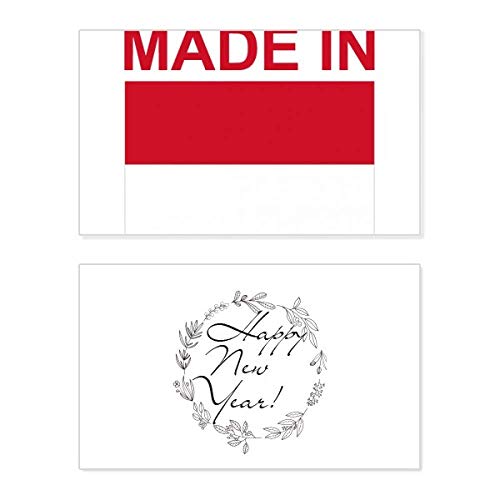 Tarjeta conmemorativa de Año Nuevo «Made In Indonesia» ideal para felicitar las fiestas