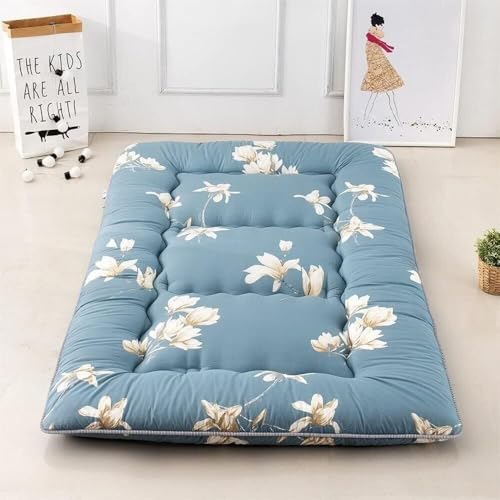 Colchón de futón japonés Mejorado, tapete de futón portátil, colchón Grueso Plegable, colchón de Piso Doble Individual para Cama de Invitados, Dormitorio, Oficina, tapete para Siesta