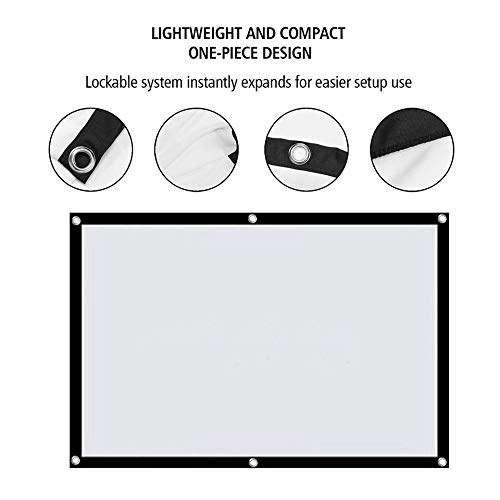 Pantalla portátil de proyector de 100 pulgadas para pared miniatura 6