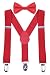 WDSKY Kids Adjustable Elastic Red Suspenders and Bow Tie Set for Baby Boy Red