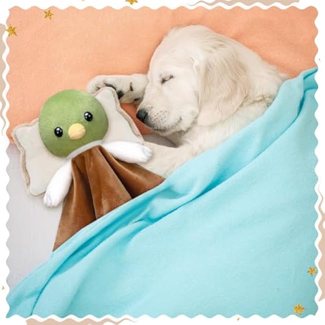 15 Inches Cute Mallard Duck Security Blanket Soft Mallard Duck Stuff Lovely Plush Sleeping Snuggle Gifts Nursery Baby Shower Decor for Newborn Toddler Stuffed Snuggle Toy Animal