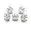 5 Pcs Clear on Silver (Queen Crown)