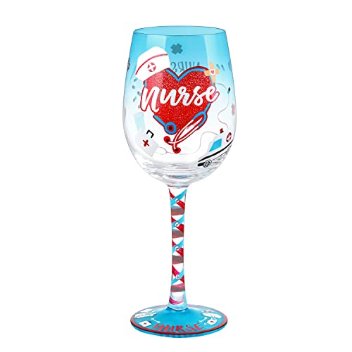 Nymphfable Hand Painted Wine Glass Nurse Gifts Artisan Painted 15Oz Nursing Student Graduation Gifts For Her #TOP30