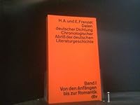 Daten Deutscher Dichtung: Chronologischer Abriss Der Deutschen Literaturgeschichte 3423031018 Book Cover