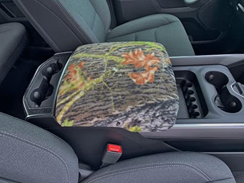 Auto Console Covers- Fits The The Ram 1500, 2500, 3500 2019-2024 (All Makes And Models With 5 Passenger Seating) Center Console Armrest Cover Fleece - Mossy Oak #TOP1