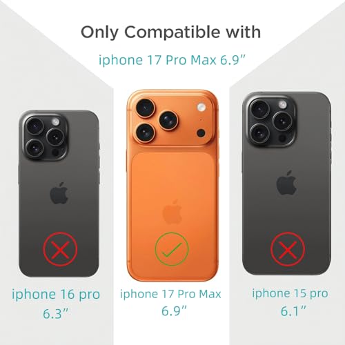 FBHGLOA Capa de telefone para iPhone 17 Pro Max de 6,9 polegadas linda estética patchwork capa protetora à prova de choque para mulheres e meninas