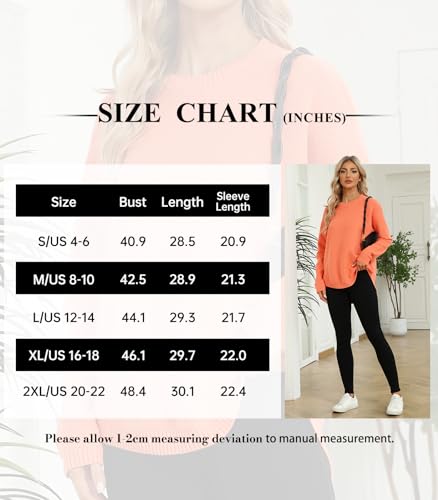 DB MOON Women Crewneck Long Sleeve Knitted Sweater 2025 Loose Fit Soft Solid Pullover4