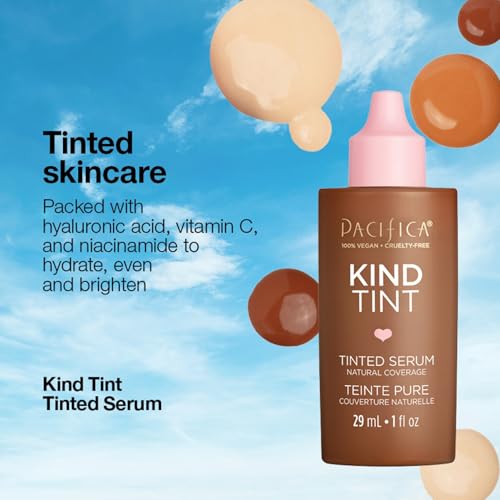 Pacifica Tinted Moisturizer β Kind Tint Serum, Lightweight Hydrating Foundation with Vegan Collagen & Hyaluronic Acid for Dewy Glow, Buildable Coverage, Vegan, 1 fl oz (Shade 06) β image 5