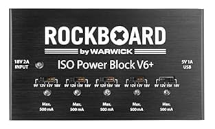 Multi-power supply for effects devices 5 galvanically separated, highly filtered power connections Power supply of up to 5 effect pedals Dimensions (L x W x H): 120 x 70 x 26 mm Weight: 195g