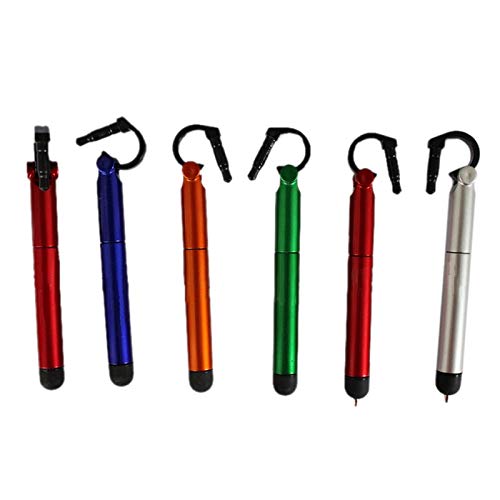 Office & School Supplies 3 PCS Ball-Point Pen and Stylus Pen with Holder for Mobile Phone, Random Color Delivery