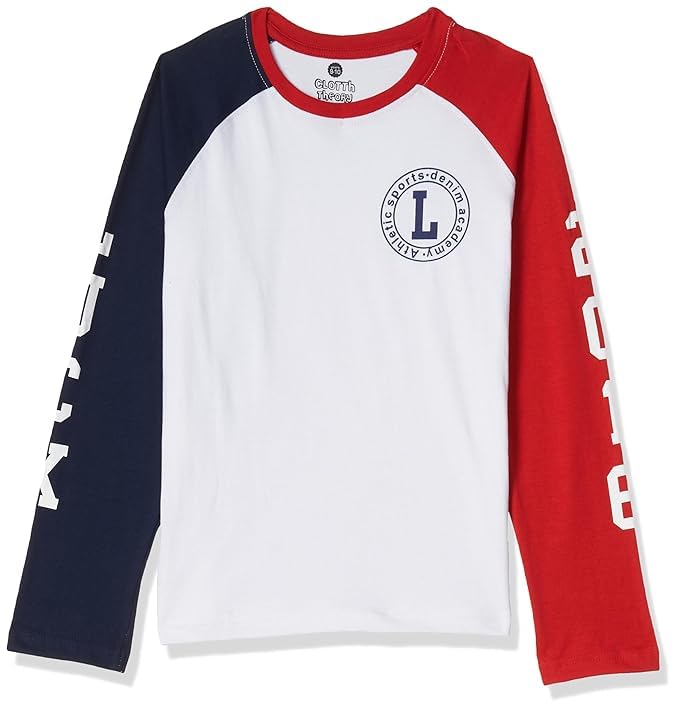 Image of Clotth Theory Boys Printed Bio Washed Cotton Full Sleeve T-Shirt for Boys