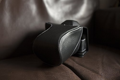 Coque camera Sony A7 II cuir véritable sac photo objectif 35mm noir - 2
