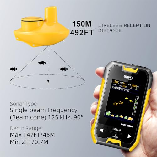 Image of LUCKY Kayak Portable Fish Depth Finder for Boats and Bank
