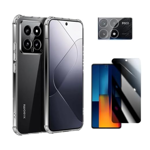 Kit Capa, Película Privacidade e Película Da Câmera Para Xiaomi Poco X6 Pro - Blance