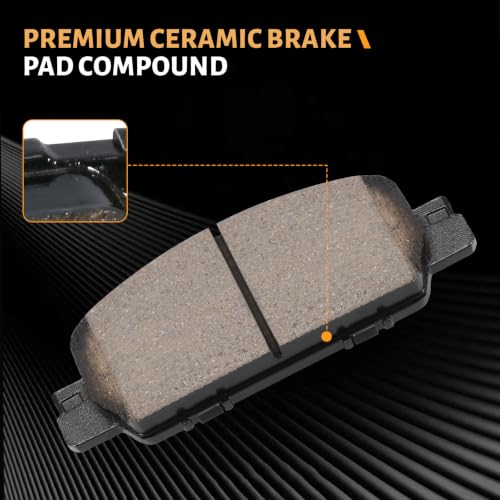 Image of D1860 Front Ceramic Brake Pads Kit Fit For Honda Accord 2016-2017 Only LX-S Models