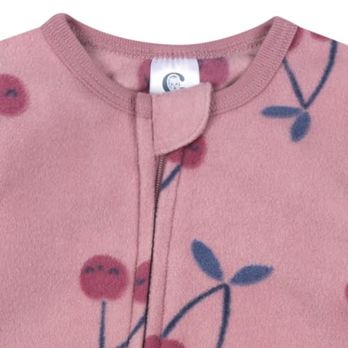 Image of Gerber Baby Girl & Toddler 2-Pack Loose Fit Fleece Footed Pajamas