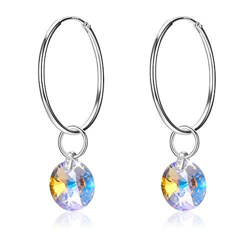 Boucles d'oreilles d'Argent Élégantes en Cristal Cadeau Idéal