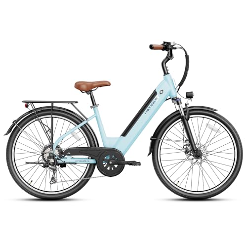 Heybike Electric Bike for Adults, 26" E-Bike with 468Wh Removable Battery, 50-Mile Range, 20MPH, 7-Speed Gears, Front Suspension, UL Certified image 6