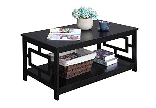Convenience Concepts Town Square Coffee Table, Black #TOP2