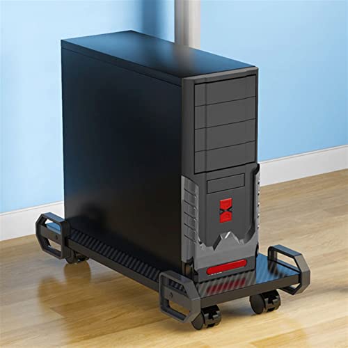 Soporte para CPU con ruedas para torre móvil de PC, soporte resistente para chasis de computadora bajo el escritorio para oficina y hogar miniatura 5