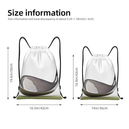 Golf Club Drawstring Backpack Waterproof String Bag Cinch Bags Portable Gym Bag for Women Men3