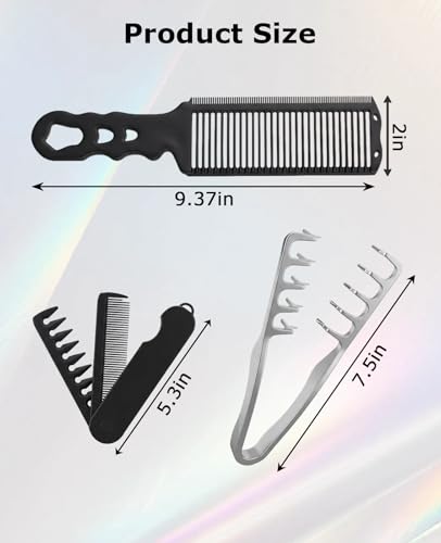 3 Peines Texturizadores y Voluminizadores de Dientes Anchos miniatura 2