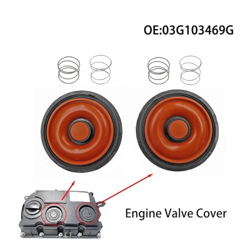 Tapa de válvula PCV con diafragma compatible para VW Golf, Eos y Polo 2