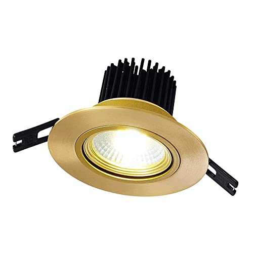 Plafonnier LED encastré sans scintillement extra lumineux en laiton antirouille