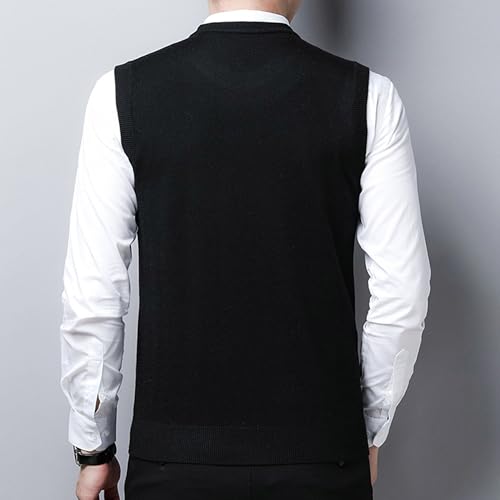 Men'S Wool Warm Vest Slim Fit Casual Sleeveless Pullover Sweater Thick Lamb Wool Outdoor Work Vests3