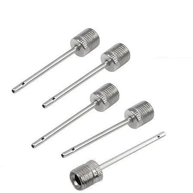 PremierAdapter Dual-Airflow Double-Speed Fast Inflating Pump Needle (Pack of 5) Adapter Needle Ball Football Rugby Volleyball Netball Valve Adapter [TY95]