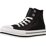 converse plataforma altas negras cuero Colore: Nero CONVERSE - Converse CTAS Plataforma Leather Cuero Unisex-niños Color: Negro Talla: 34
