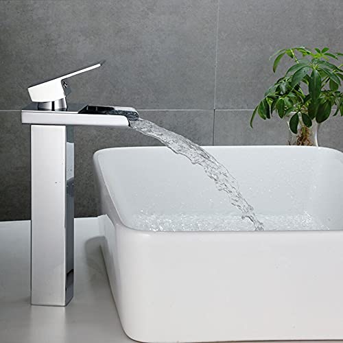 Robinet mitigeur cascade éviers eau chaude et froide chrome