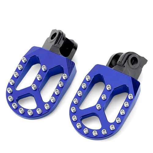 FULUSIC Reposapiés Moto para para TC65 para TC85 para TC125 para TC250 para TE125 para TE150 Reposapiés De Pedales De Motocicleta Pedales Reposapies Moto(Blue Foot Peg)