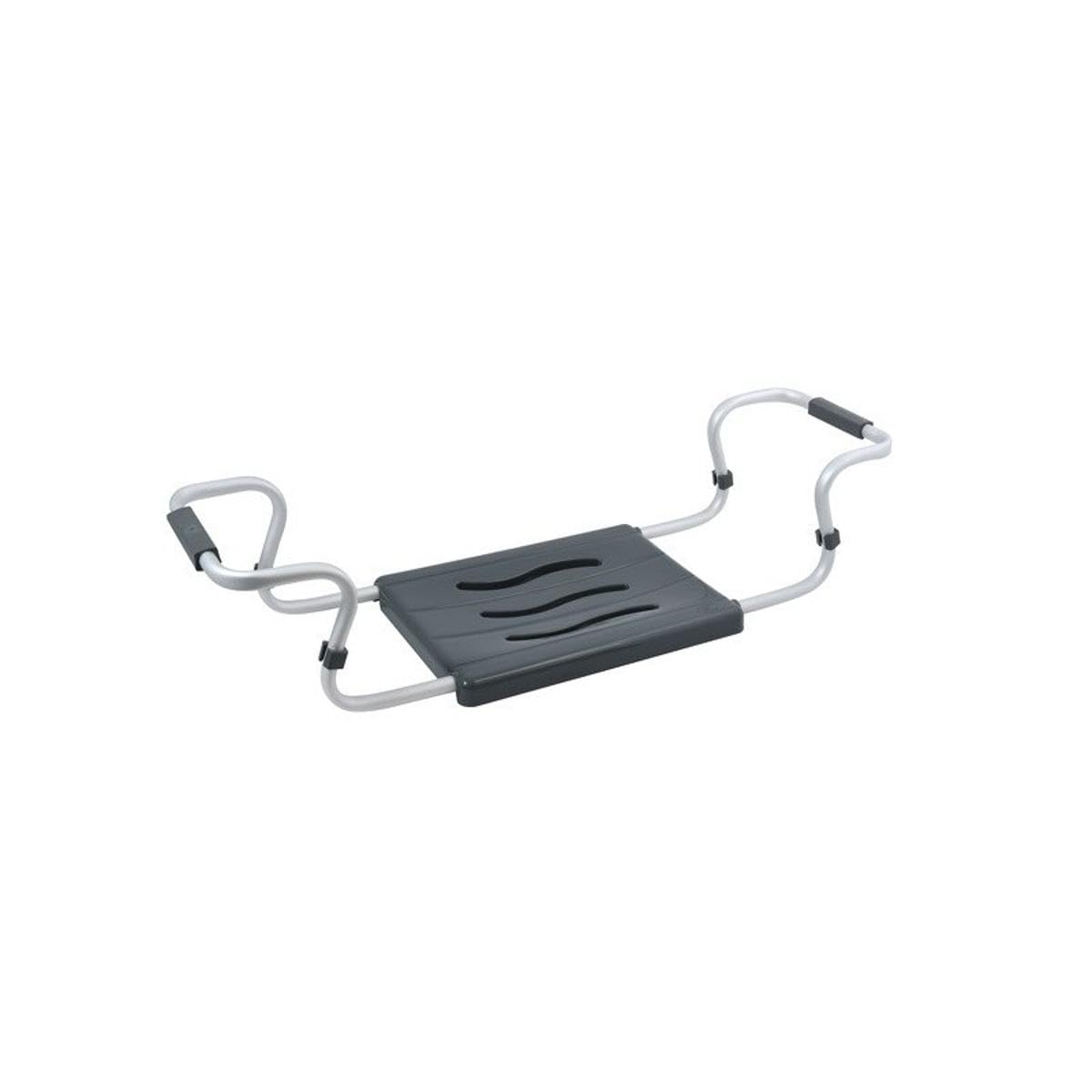 Rozszerzane siedzisko wannowe 150 kg, aluminium, tworzywo sztuczne, 55-70 x 18 x 26 cm, antracyt