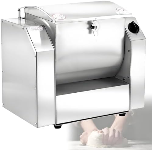 Commercial Electric Dough Mixer, Fully Automatic 8KG Flour Mixer Machine, Stainless Steel Kneading Machine for Pizza, Pasta & Noodles - 110V Dough Maker